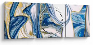Slika - Mramorni valovi (sa satom) (90x30 cm)