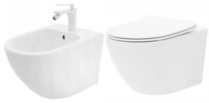 WC set zdjele CARLO Mini Flat + bide CARLO MINI