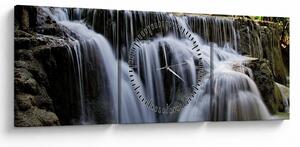 Slika - Kaskade slapova (sa satom) (90x30 cm)