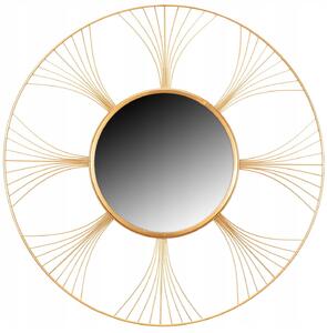 Okruglo ogledalo 64 cm veliko zlatno moderno elegantno MR-G012