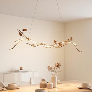JUST LIGHT. GmbH LED viseća svjetiljka Aurelia, hrđavo smeđa, metal, 2.700 K, prigušiva, prigušiva, Smeđa / hrđa, Dnevni boravak/blagovaonica, Metal