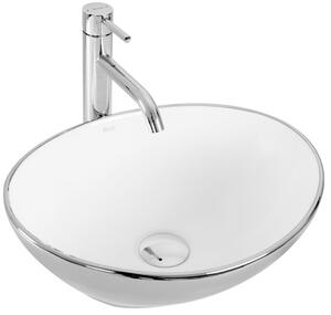 Nadblatni umivaonik Rea Sofia Silver / White