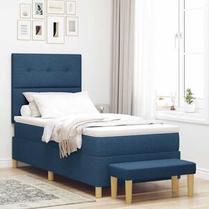 Krevet s opruga kutije s jastukom Plava 200 x 80 cm tkanina - Plava / 200 x 80 cm
