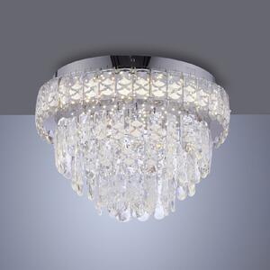 JUST LIGHT. GmbH Kulunka LED stropna svjetiljka, krom/prozirno, željezo/staklo, 4.000 K, Krom, Dnevni boravak/blagovaonica, Nehrđajući čelik