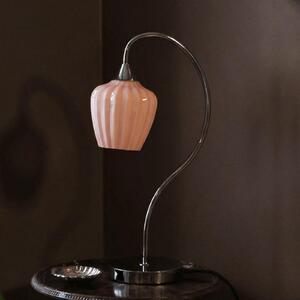 PR Home Amalfi stolna lampa, breskvasto/krom, visina 51 cm, staklo, E14, Naranča, Područje hodnika, Metal, Stojeći kišobran za stol