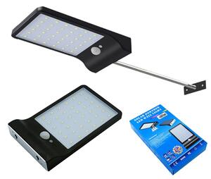 Solar Street 36 LED cestovna svjetiljka s PIR sezonom kretanje 6500k crna