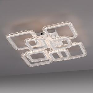 JUST LIGHT. GmbH LED stropna svjetiljka Crystallo, četvrtasta, bijela, željezna, 3.000 K, Bijela, Dnevni boravak/blagovaonica, Metal