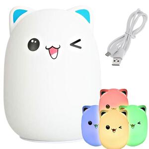 LED RGB RGB bežična mekana dječja svjetlost Touch 1200mAh USB mačka