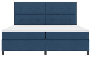 Krevet s opruga kutije s LED trakama Plava 200 x 200 cm tkanina - Plava / 200 x 200 cm