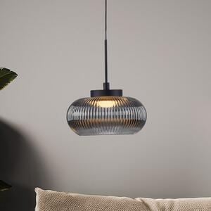 JUST LIGHT. GmbH Noctis LED viseća svjetiljka, dimljeno siva, staklo, prigušiva, 3.000 K, prigušiva, Sivo, Dnevni boravak/blagovaonica, Staklo