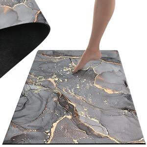 Pranje kupaonice ne -kvadratni tepih 80x50 cm sivi mramorni mramor