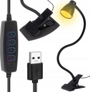 USB 24 LED pokretna stolna svjetiljka 3 načina laganog dima. crni
