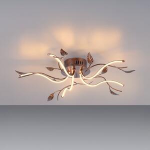 JUST LIGHT. GmbH LED stropna svjetiljka Aurelia, hrđavo smeđa, metal, 2700 K, prigušiva, prigušiva, Smeđa / hrđa, Dnevni boravak/blagovaonica, Metal