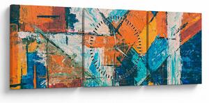 Slika - Apstrakcija (sa satom) (90x30 cm)