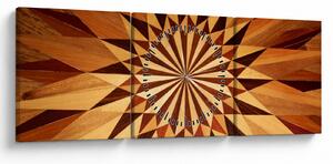 Slika - Drveni kolaž (sa satom) (90x30 cm)