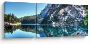 Slika planinskog jezera (sa satom) (90x30 cm)