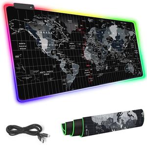 Osvijetljeni XXL LED RGB računalni jastučić za miš i tipkovnicu 90x40cm