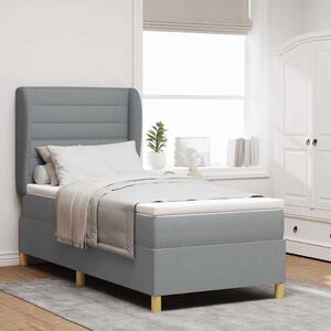 Krevet s opruga kutije Svijetlo siva 200 x 80 cm tkanina - Svjetlosiva / 200 x 80 cm