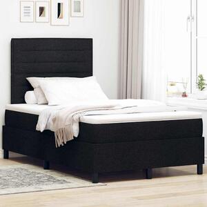 Krevet s opruga kutije s madracem Crna 120 x 190 cm tkanina - Crna / 120 x 190 cm