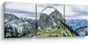 Slika - Planinski vrhovi (sa satom) (90x30 cm)