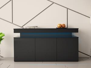 Zondo.hr Ormarić Lesteralo 3D 160 (crna + crni sjaj) (s LED rasvjetom). 1105937