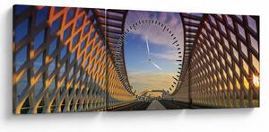 Slika moderne arhitekture mosta (sa satom) (90x30 cm)