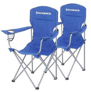 Kamperske stolice NOMAD, set 2 kom, plava SongmicsHome