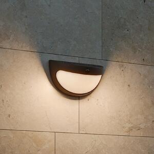 Philips Swyn LED solarna zidna svjetiljka, crna, s senzorom, IP44, Crno, Plastika