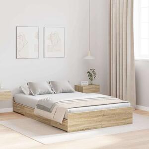 Krevet s ladicama Sonoma hrast 120 x 190 cm Konstruirano drvo - Smeđa / 120 x 190 cm