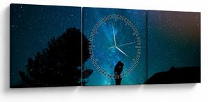 Slika - Susret pod zvijezdama (sa satom) (90x30 cm)