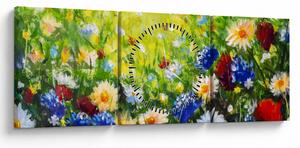 Slika divljeg cvijeća (sa satom) (90x30 cm)