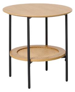 Okrugao pomoćni stol u dekoru hrasta ø 50 cm Pensacola – Unique Furniture