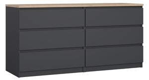 Tamno siva komoda 154x76x50 cm Naia – Tvilum