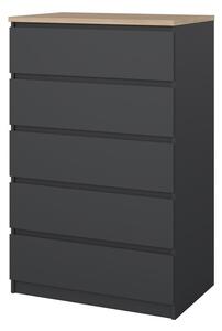 Tamno siva komoda 77x121x50 cm Naia – Tvilum