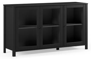 Crna vitrina od masivnog bora 142x80x40 cm Alessandra – Marckeric