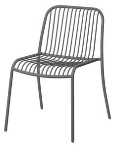 Siva metalna vrtna stolica Yua Wire – Blomus