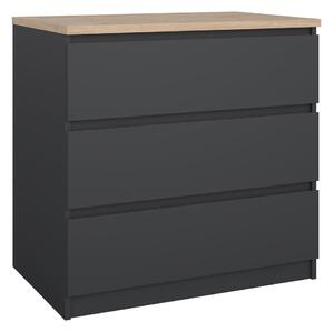 Tamno siva komoda 77x76x50 cm Naia – Tvilum