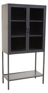 Siva željezna vitrina 75x150x35 cm Acier – Premier Housewares