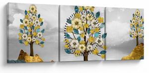 Slika - Cvetenje (sa satom) (90x30 cm)