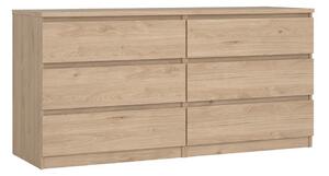 Komoda u dekoru hrasta u prirodnoj boji 154x76x50 cm Naia – Tvilum