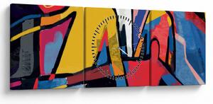Slika - Abstrakcija moških (sa satom) (90x30 cm)