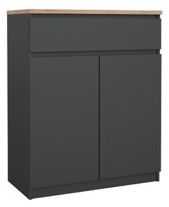 Tamno siva komoda 80x100x40 cm Naia – Tvilum