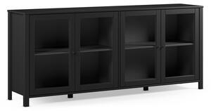 Crna vitrina od masivnog bora 186x80x40 cm Alessandra – Marckeric