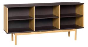 Smeđa komoda u dekoru hrasta 140x65x35 cm Dual – Hübsch