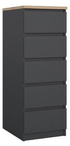 Tamno siva komoda 40x111x50 cm Naia – Tvilum