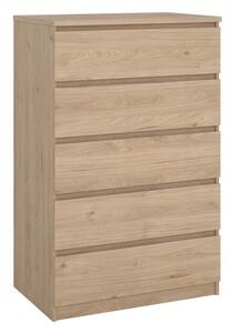 Komoda u dekoru hrasta u prirodnoj boji 77x121x50 cm Naia – Tvilum