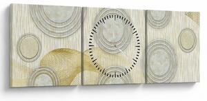 Slika - Abstrakcija, marmorni krogi (sa satom) (90x30 cm)