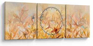 Slika - Listje v jesenskih barvah, oljna slika (sa satom) (90x30 cm)