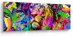 Slika - 3D podoba leva (sa satom) (90x30 cm)
