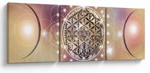 Slika - Mandala z elementi (sa satom) (90x30 cm)